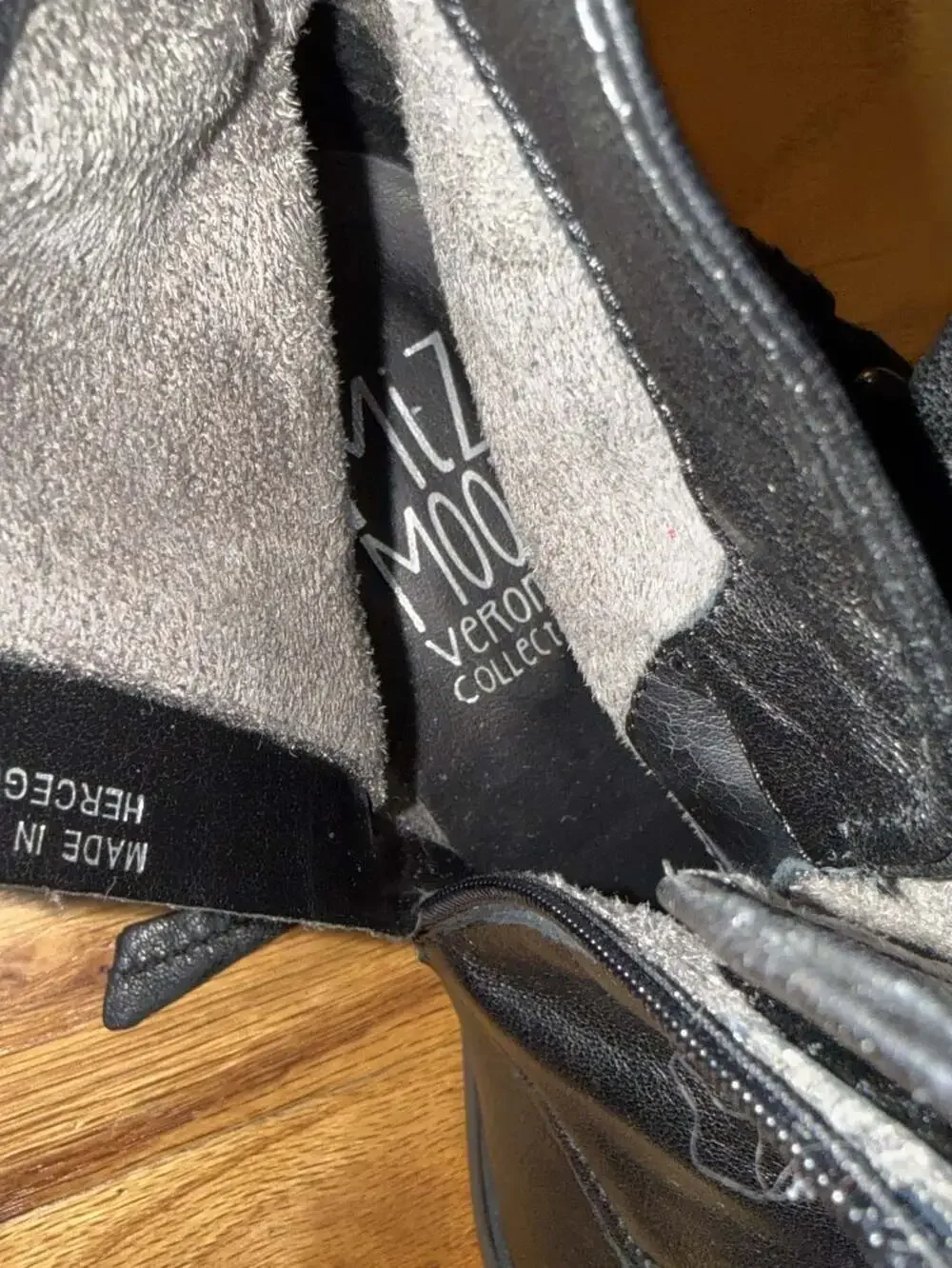Miz Mooz Verona Collection Black Leather Buckle Ankle Boots